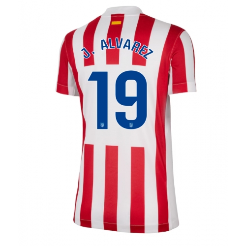 Billige Fotballdrakt Atletico Madrid Julian Alvarez #19 Replika Hjemmedrakt Dame 2025-26 Kortermet Billige Fotballdrakt Atletico Madrid Julian Alvarez #19 Replika Hjemmedrakt Dame 2025-26 Kortermet
